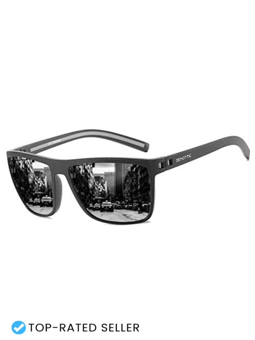 Polarized Sunglasses for Men Lightweight TR90 Frame UV400 Protection Square Sun